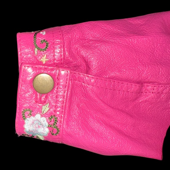 Vintage Looking 100% LEATHER Jacket Size 6 Metrostyle - Picture 9 of 9